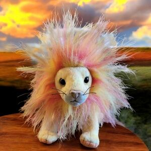 Vtg 2000 TY Beanie Baby, Bushy, January 27, Retired Orange Pink  Lion Fuzzy Mane